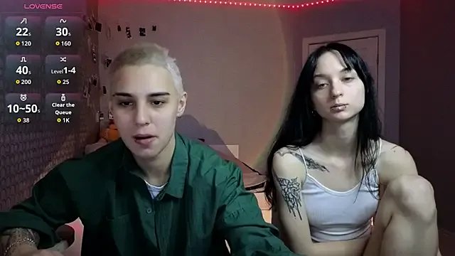 Escaped_Brides — French Kiss topless on the bed